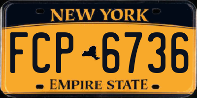 NY license plate FCP6736
