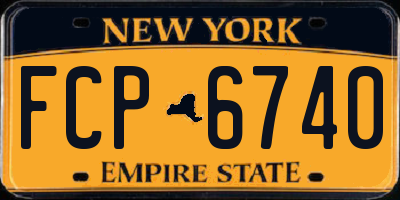 NY license plate FCP6740