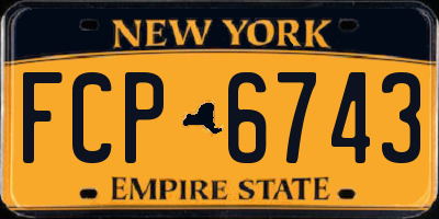 NY license plate FCP6743