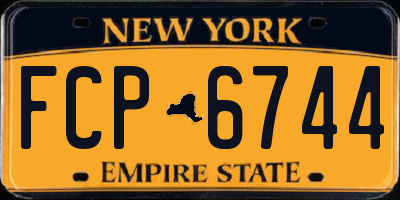 NY license plate FCP6744