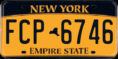 NY license plate FCP6746