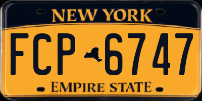 NY license plate FCP6747