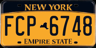 NY license plate FCP6748