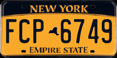 NY license plate FCP6749