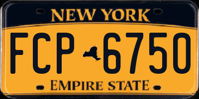 NY license plate FCP6750