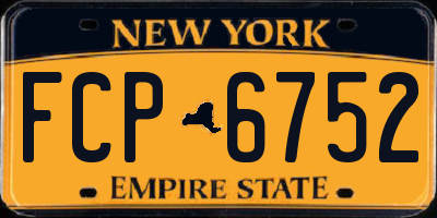 NY license plate FCP6752