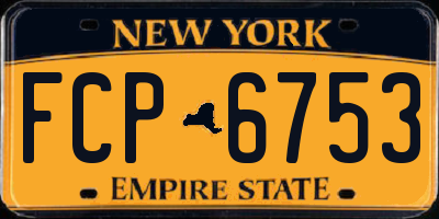 NY license plate FCP6753