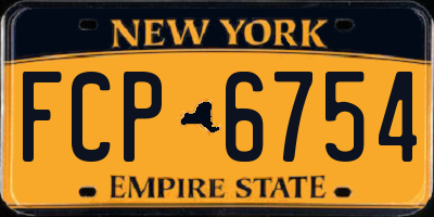 NY license plate FCP6754