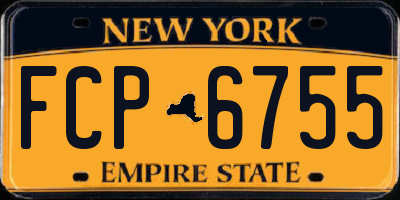 NY license plate FCP6755