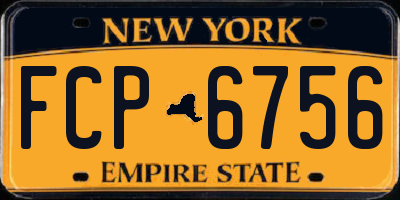 NY license plate FCP6756