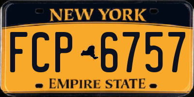 NY license plate FCP6757