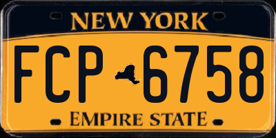 NY license plate FCP6758