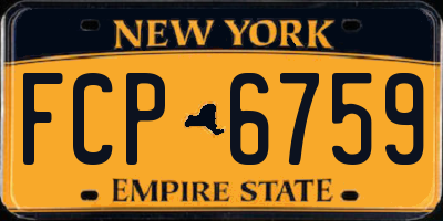 NY license plate FCP6759