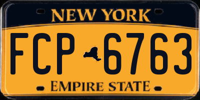 NY license plate FCP6763