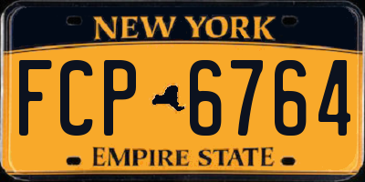 NY license plate FCP6764
