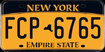NY license plate FCP6765