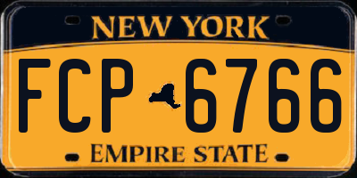 NY license plate FCP6766