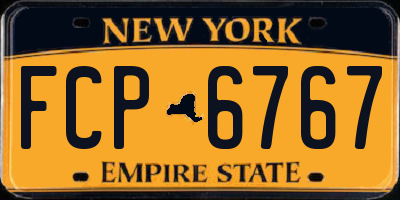 NY license plate FCP6767