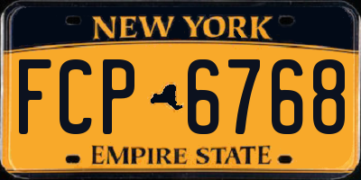 NY license plate FCP6768