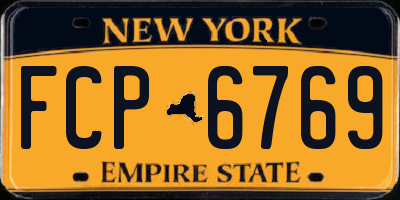 NY license plate FCP6769