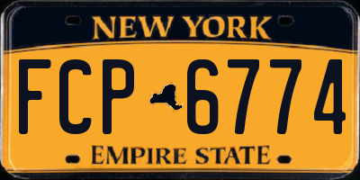 NY license plate FCP6774