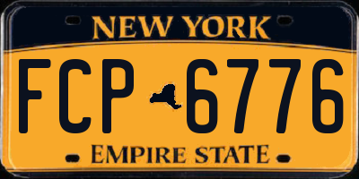 NY license plate FCP6776