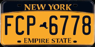 NY license plate FCP6778
