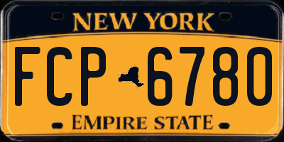 NY license plate FCP6780
