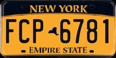 NY license plate FCP6781