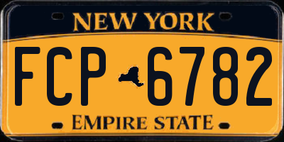 NY license plate FCP6782