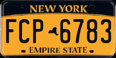 NY license plate FCP6783