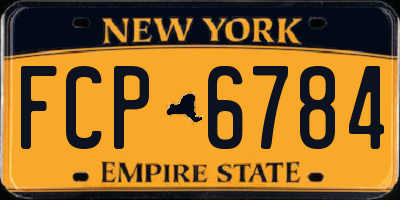 NY license plate FCP6784