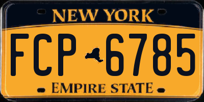 NY license plate FCP6785
