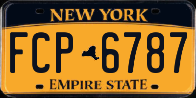 NY license plate FCP6787