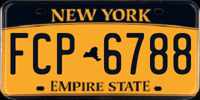 NY license plate FCP6788