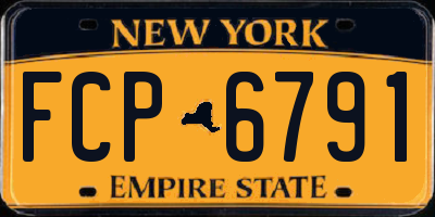 NY license plate FCP6791