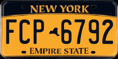 NY license plate FCP6792