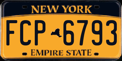 NY license plate FCP6793