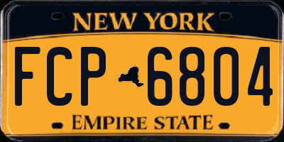 NY license plate FCP6804