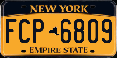 NY license plate FCP6809