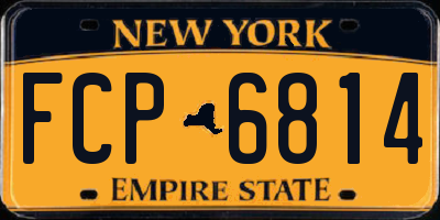NY license plate FCP6814