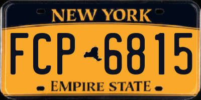 NY license plate FCP6815