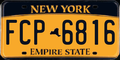 NY license plate FCP6816