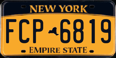 NY license plate FCP6819