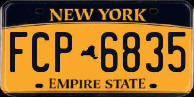 NY license plate FCP6835