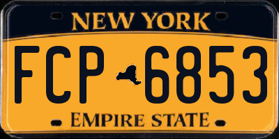 NY license plate FCP6853