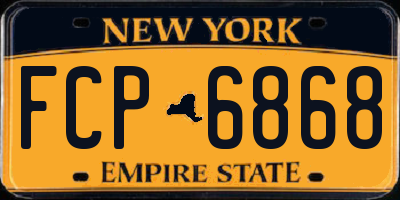 NY license plate FCP6868