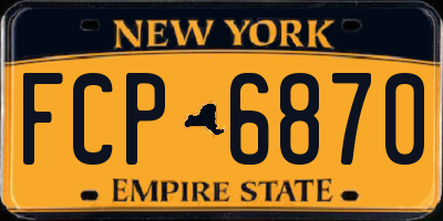 NY license plate FCP6870