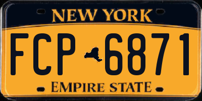 NY license plate FCP6871