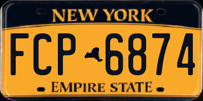 NY license plate FCP6874